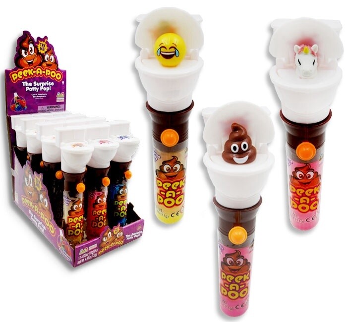 Peek-A-Poo Surprise Candy Lollipop 11g