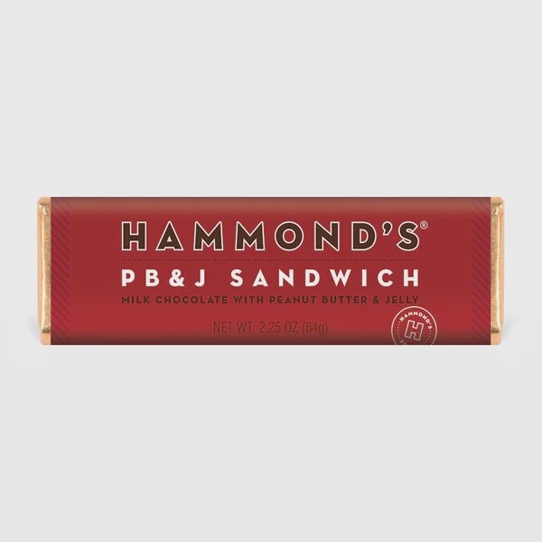 Hammond&#39;s Chocolate Bar 65g - PB&amp;J Sandwich