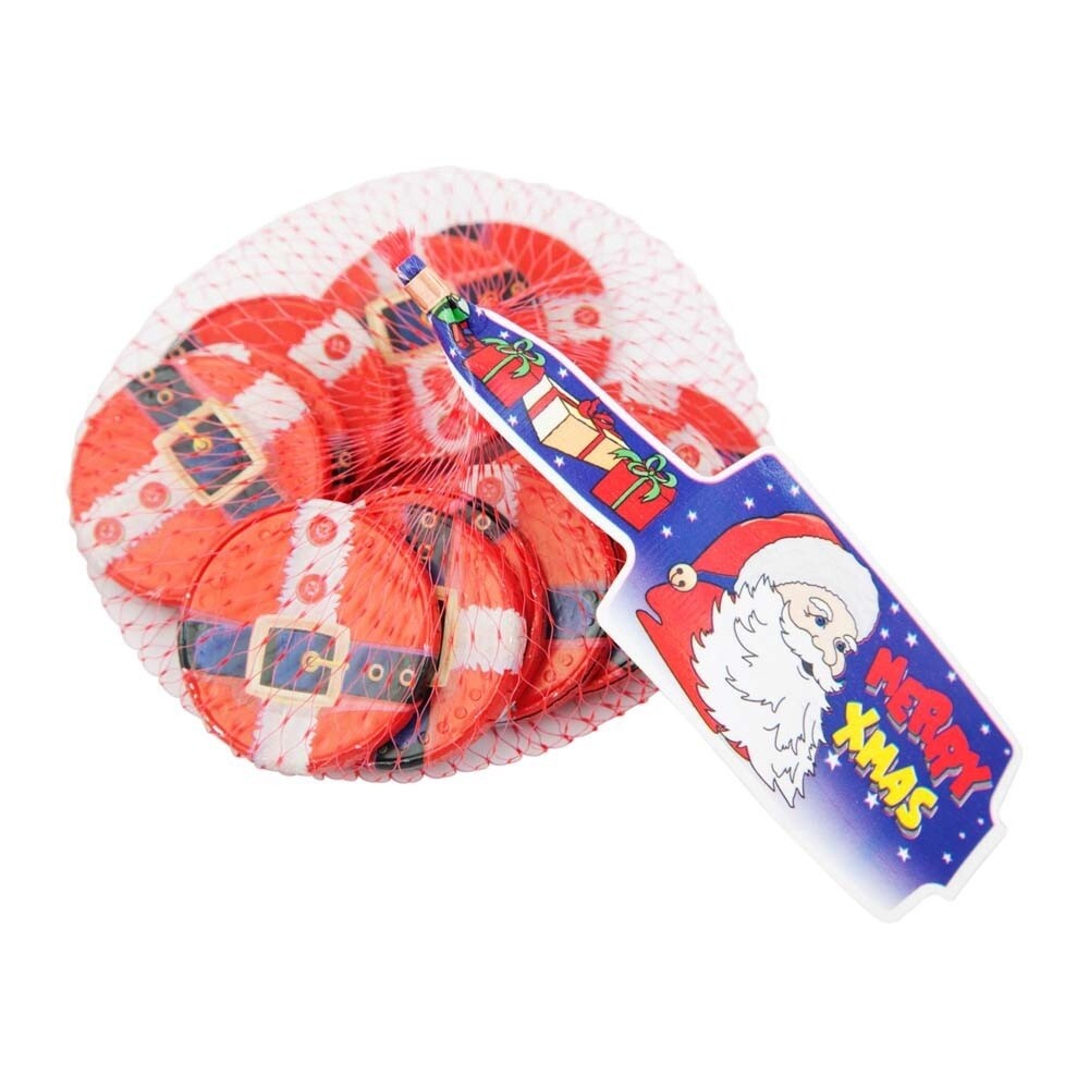 Milk Chocolate Santa Belts (in mesh bag) 75g