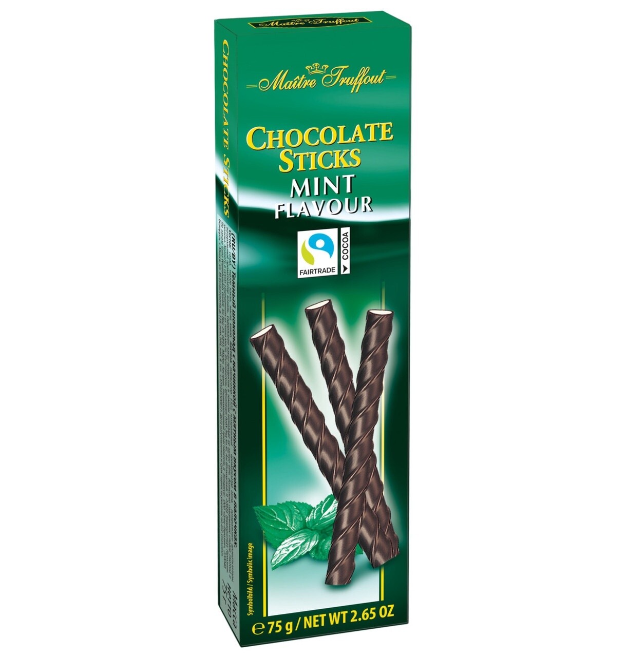 Maitre Truffout Dark Chocolate Sticks 75g - Mint
