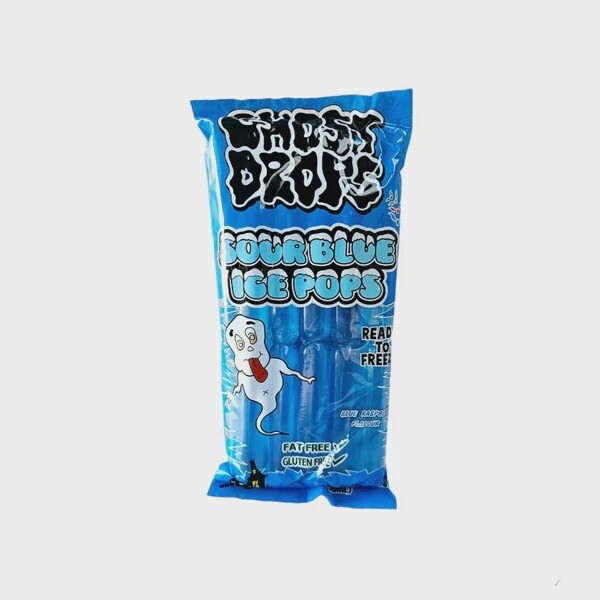 Ghost Drops sour Blue Raspberry ice pops 10pc (80 ml)