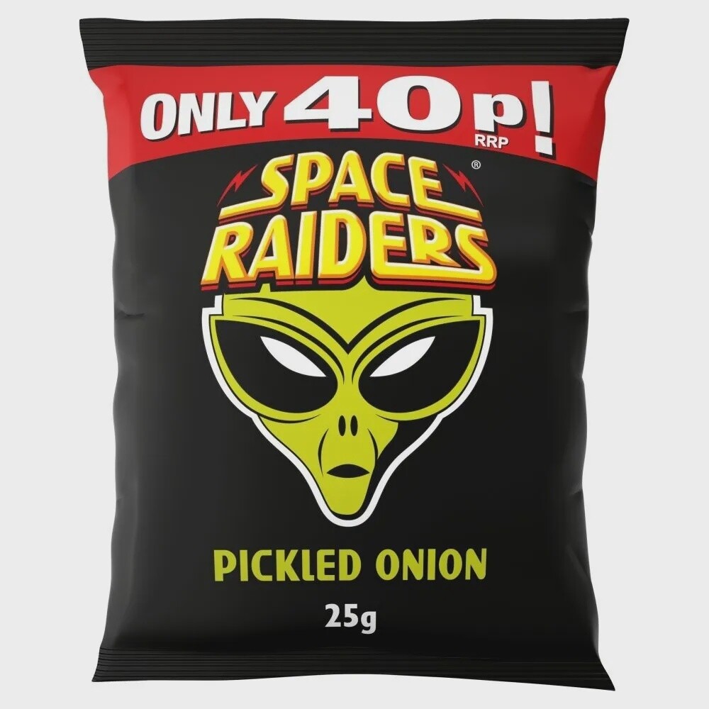Space Raiders Pickled Onion Crisps 25g