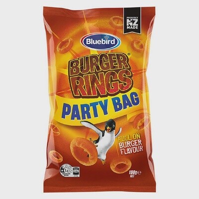 Bluebird Burger Rings Party Bag 190g