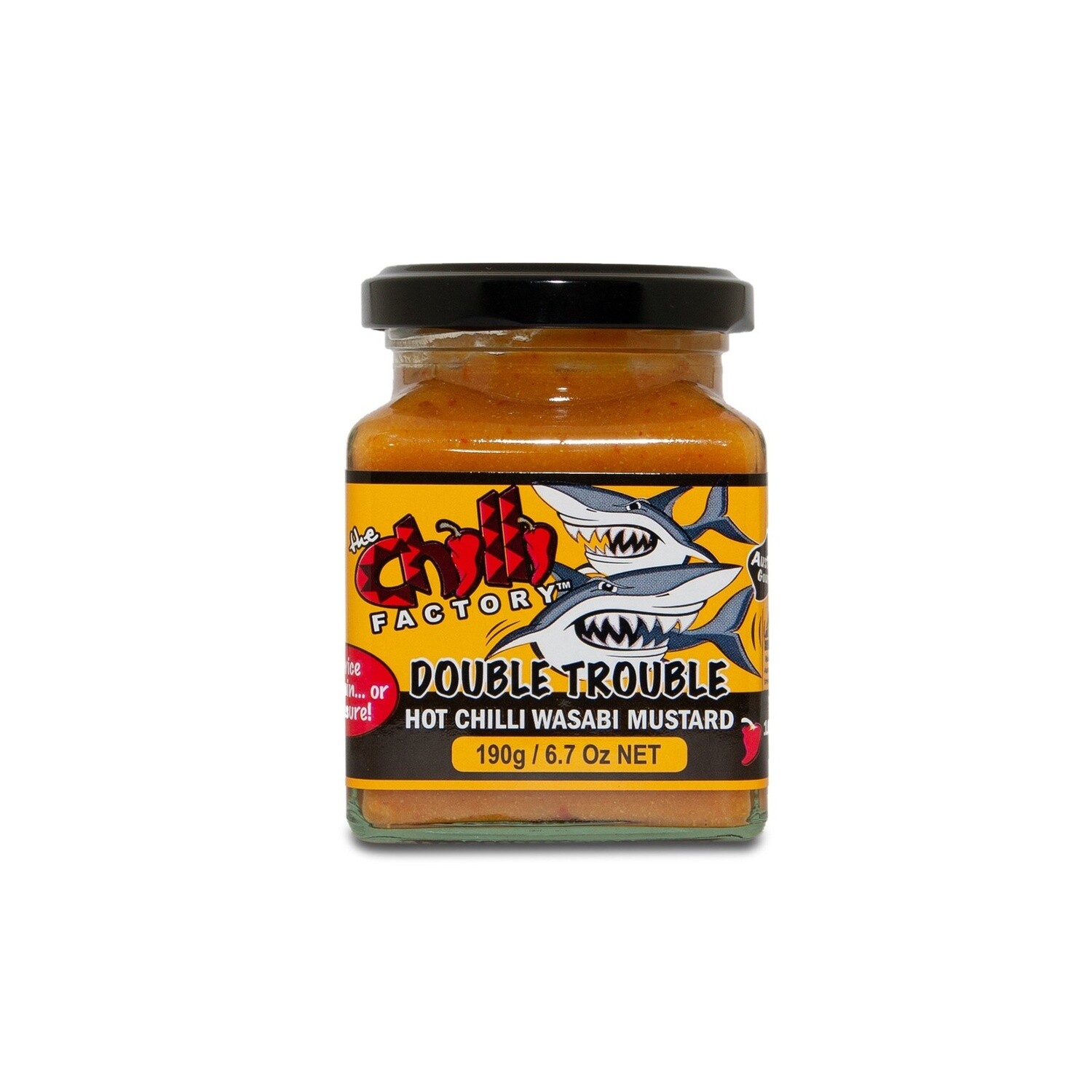 Double Trouble Hot Chilli Wasabi Mustard 190g