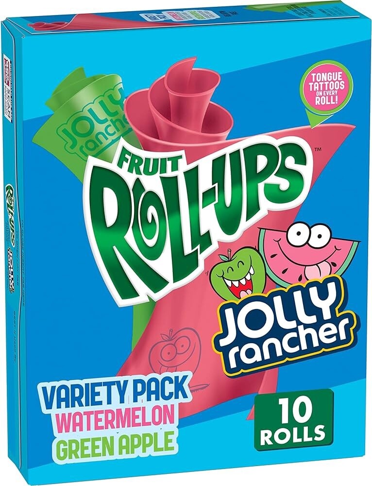 USA Fruit Roll-Ups 141g (10pc), Flavour: Jolly Rancher