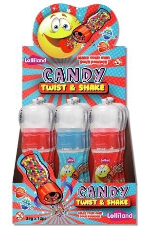 Twist and Shake Candy Grinder 25g, Quantity: x1