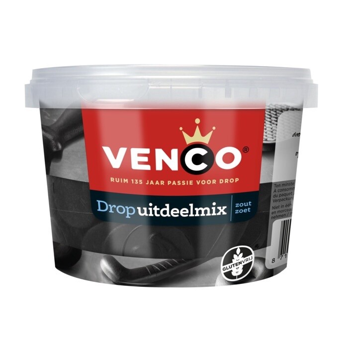 Drop Uitdeelmix (Assorted Salt &amp; Sweet) Share Tub 550g (Venco)