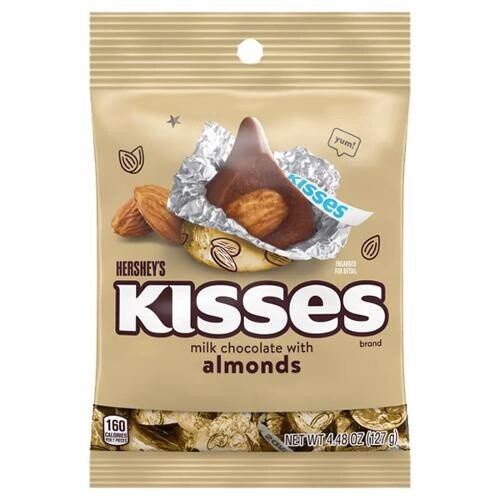 Hershey&#39;s Kisses - Milk Choc Almond 127g