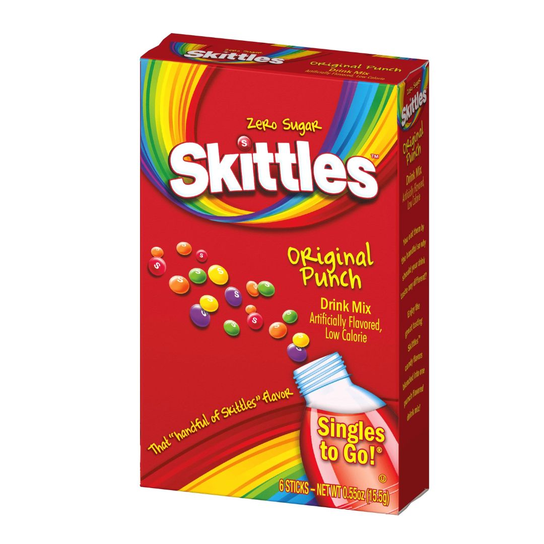 Skittles Original Punch Drink Mix - Sugar Free (6 Sticks)