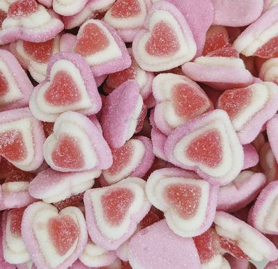 Triple Hearts - Pink, Red &amp; White