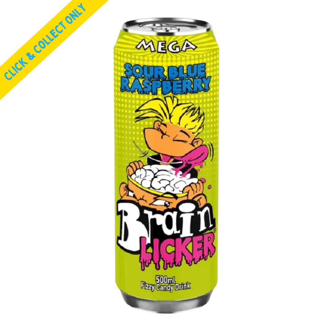 Brain Licker Sour Fizzy Drink 500ml - Blue Raspberry