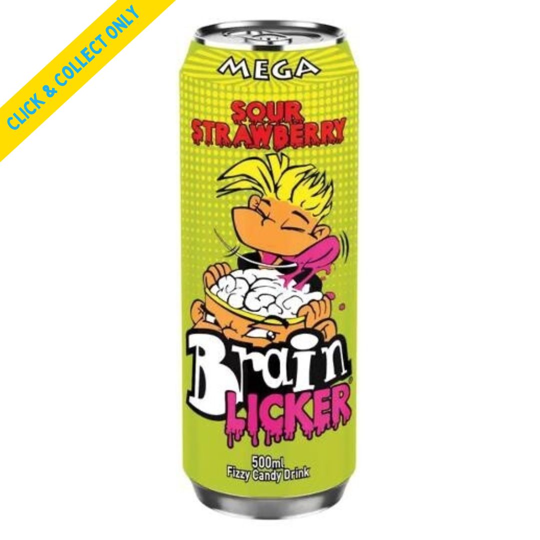 Brain Licker Sour Fizzy Drink 500ml - Sour Strawberry