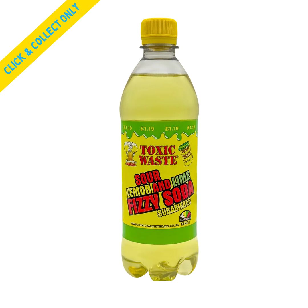 Toxic Waste Fizzy Soda 500ml - Lemon &amp; Lime (Sugar Free)