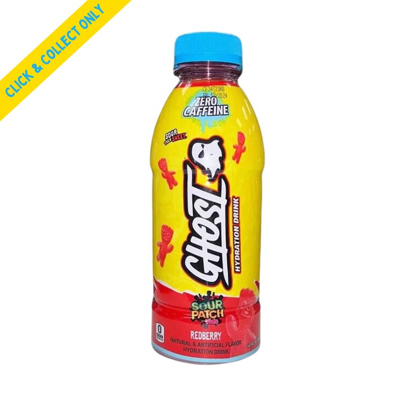 US Ghost Hydration Drink 500ml, Flavour: Sour Patch Redberry