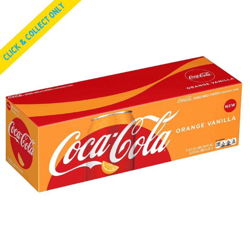 US Coca Cola Orange Vanilla 355ml, Size: x 12