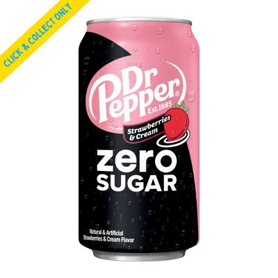 Dr Pepper Strawberries &amp; Cream Zero Sugar 355ml