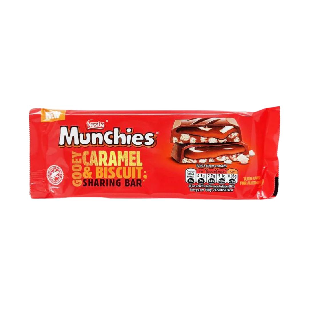 Munchies Caramel &amp; Biscuit Bar 87g (UK)