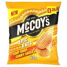 McCoys Chip Shop Curry Crisps 65g