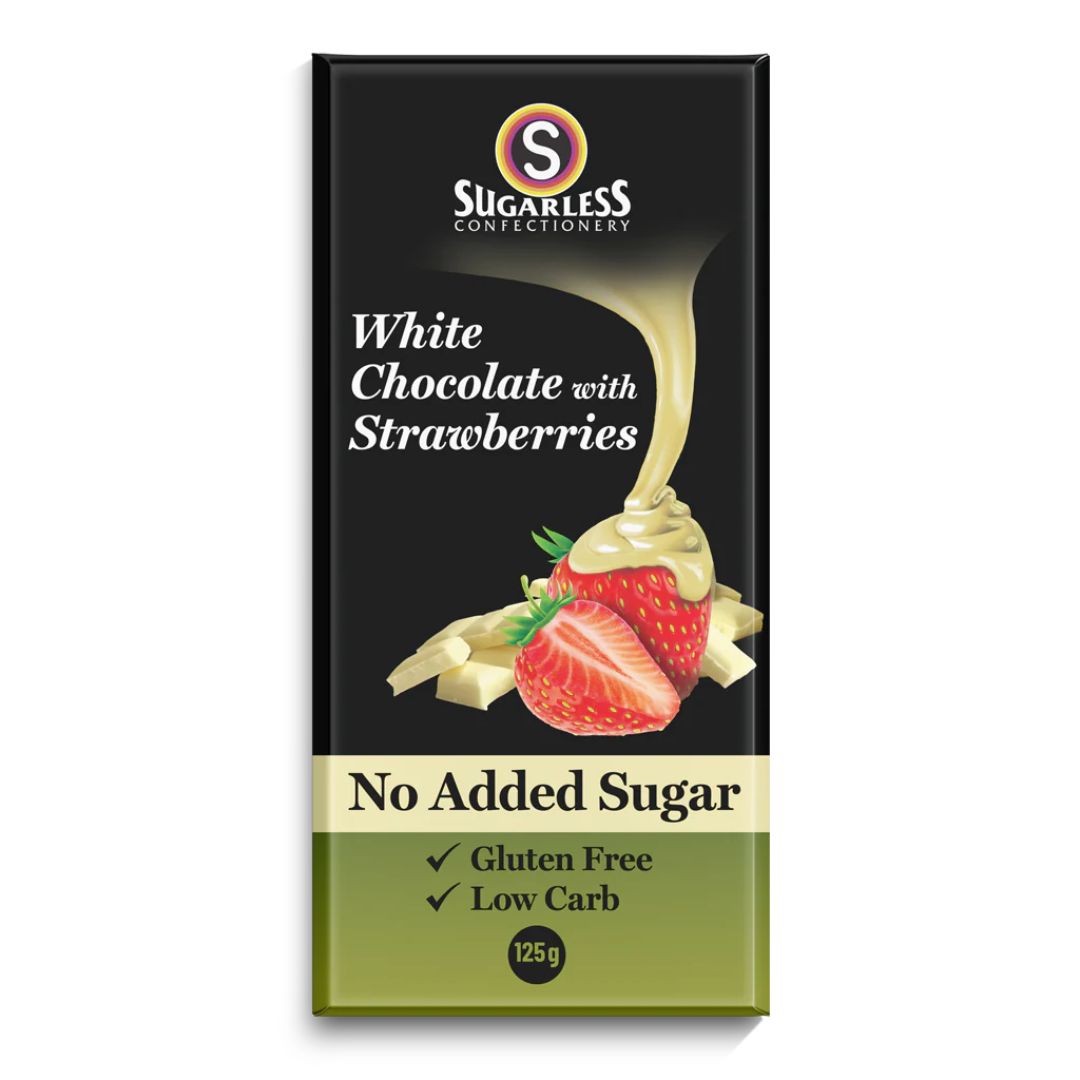 White Chocolate With Strawberries 120g