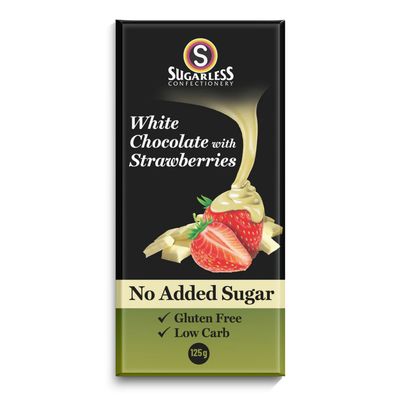 White Chocolate With Strawberries 120g