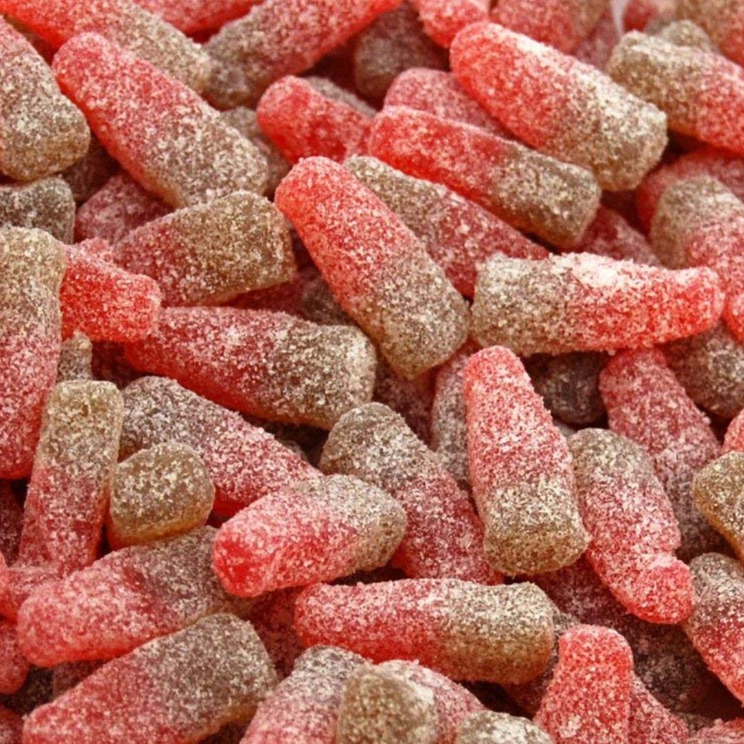 Cherry Cola Bottles Fizzy - Small Vegan (UK Kingsway)