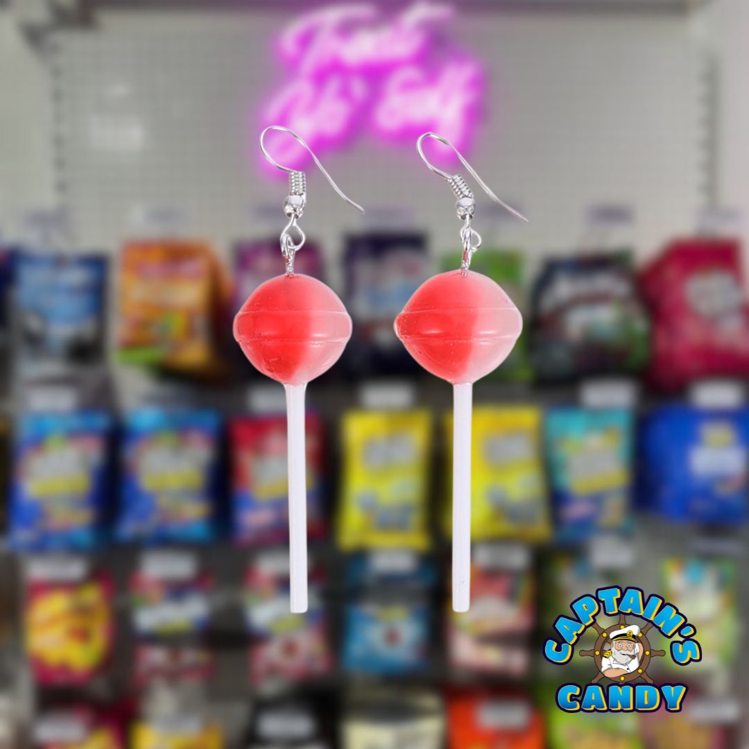 Earrings - Lollipop - Red