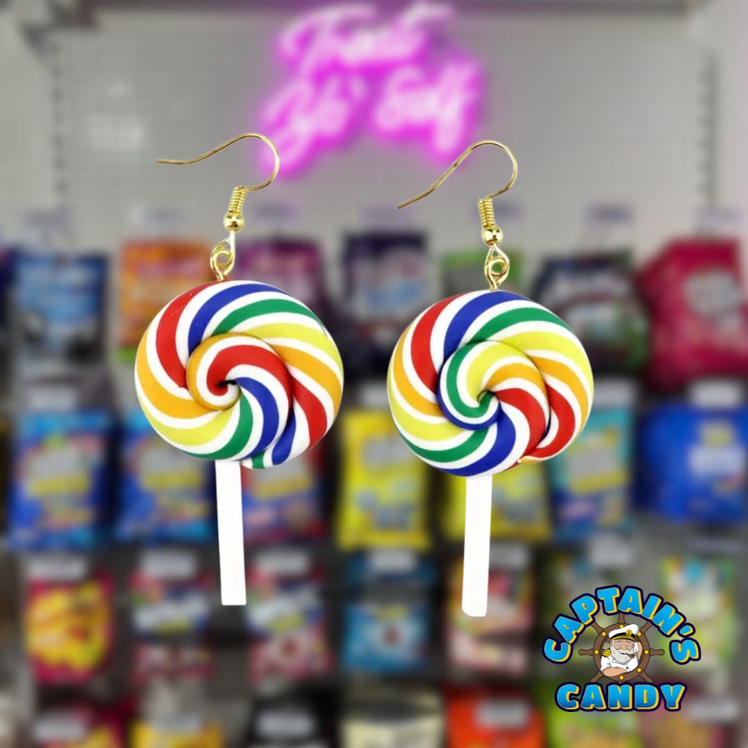 Earrings - Rainbow Lollipop - Design #3