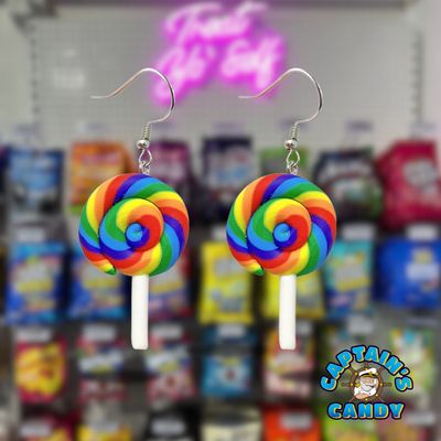Earrings - Rainbow Lollipop - Design #1