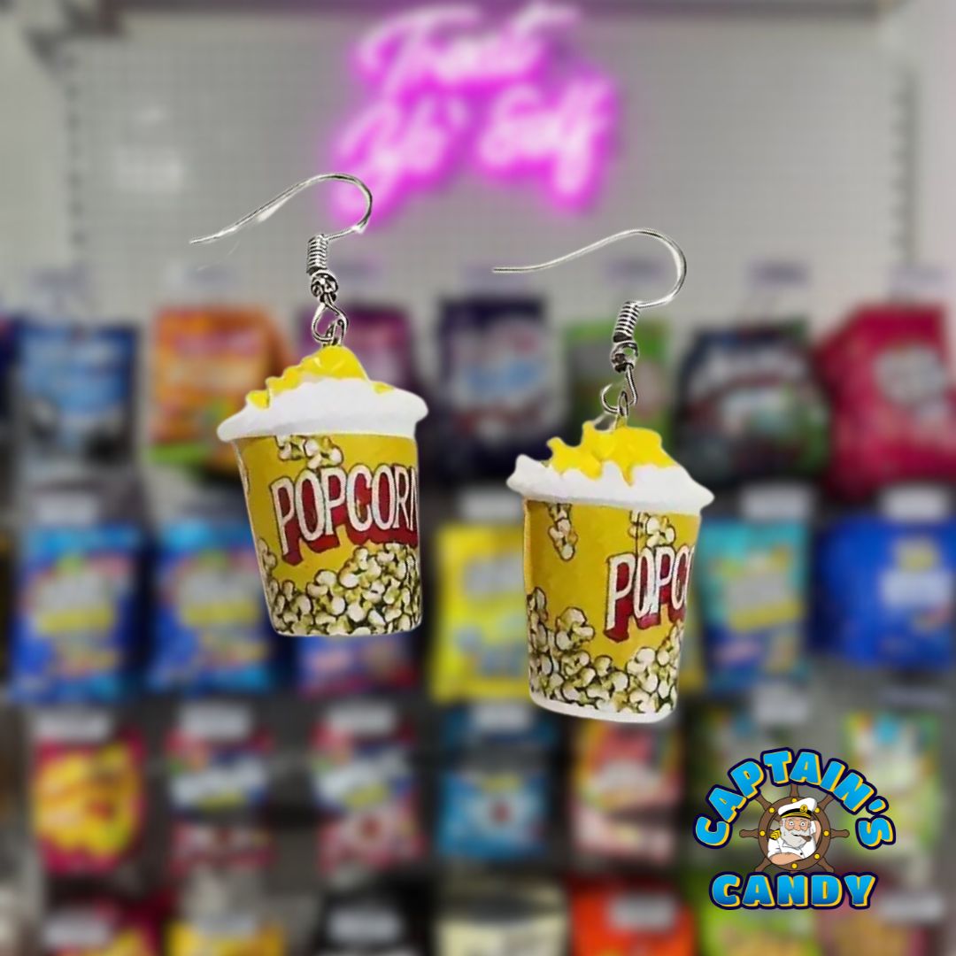 Earrings - Popcorn Tub