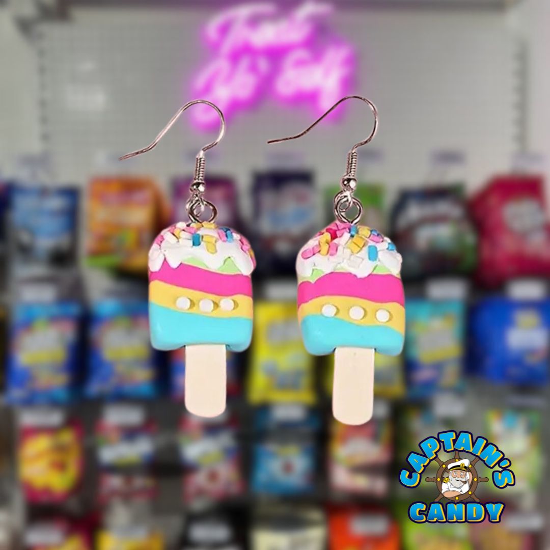 Earrings - Rainbow Ice Cream - Design #1