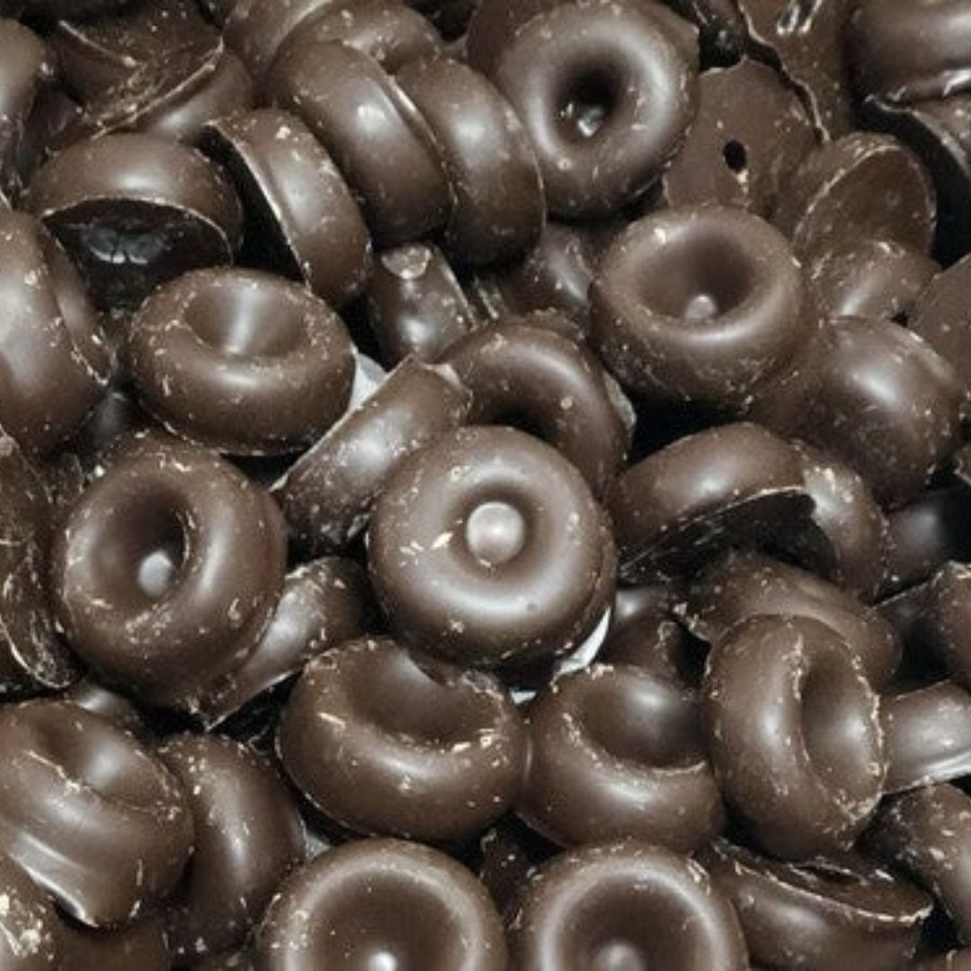 Aniseed Rings - Dark Chocolate Coated