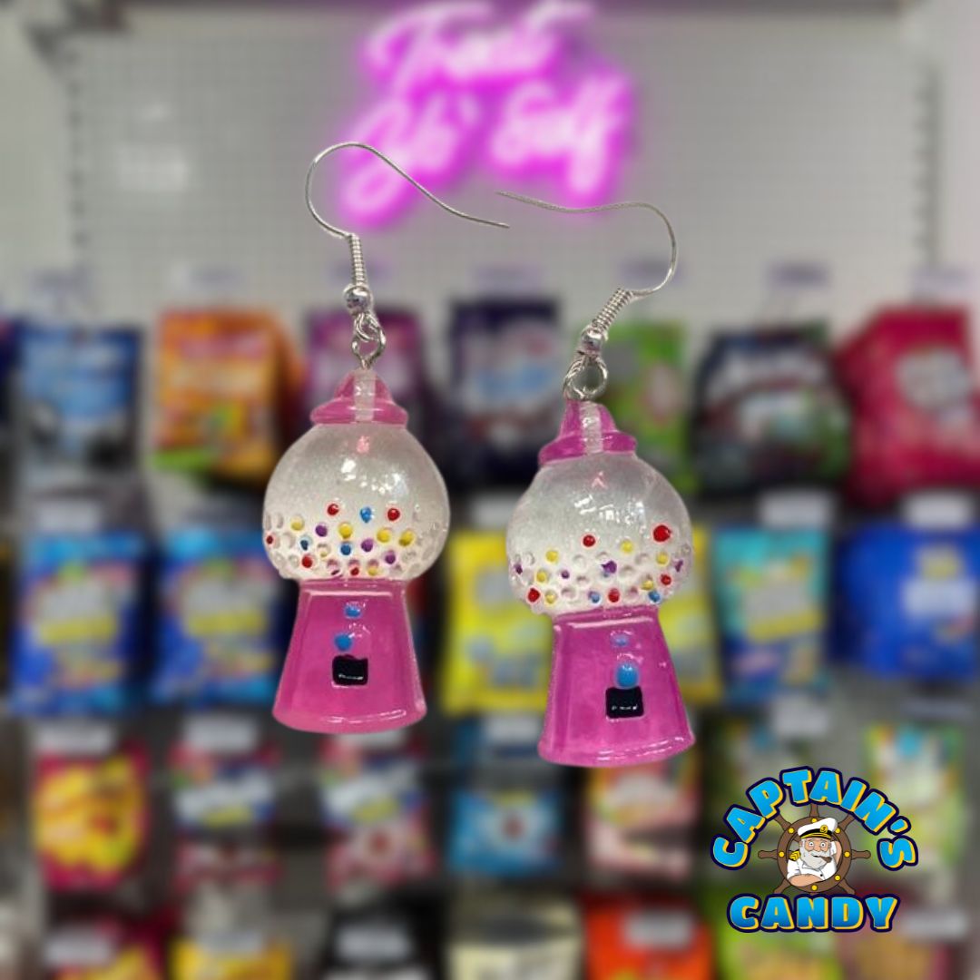 Earrings - Gumball Machine - Pink