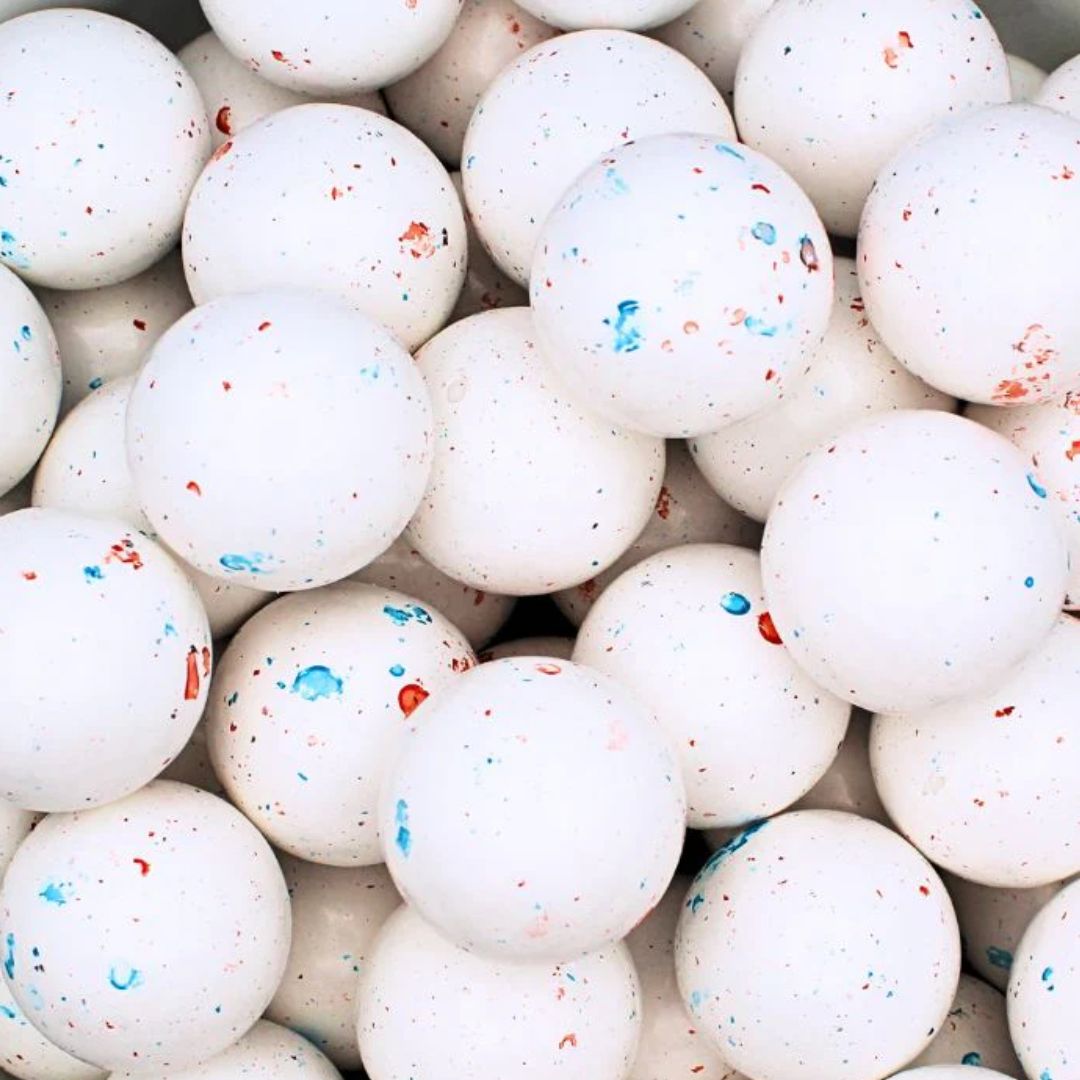 Gobstopper - White Speckled 20mm
