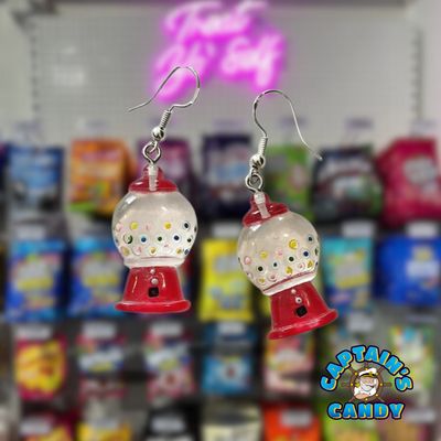 Earrings - Gumball Machine - Red