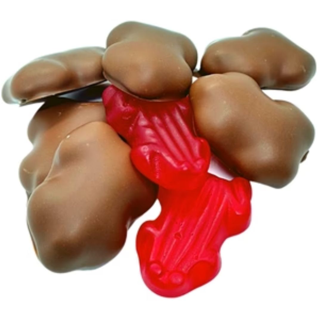 Milk Chocolate Coated Red Frogs