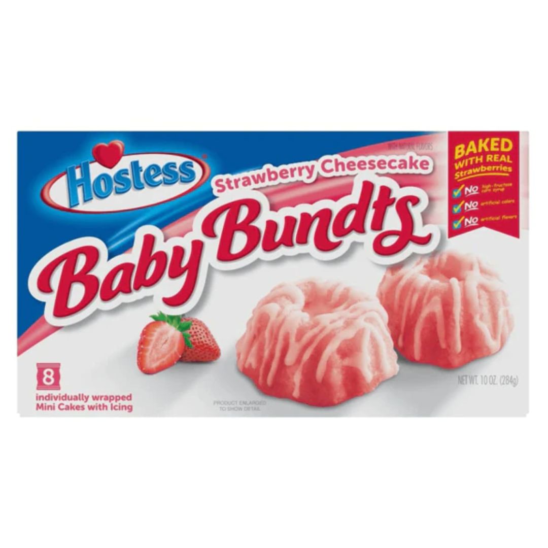 Hostess Baby Bundts Strawberry Cheesecake (8pc box)