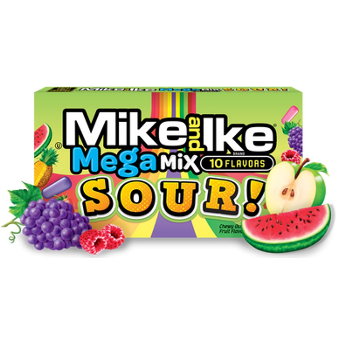 Mike &amp; Ike Mega Mix Sours Movie Box 120g - 141g