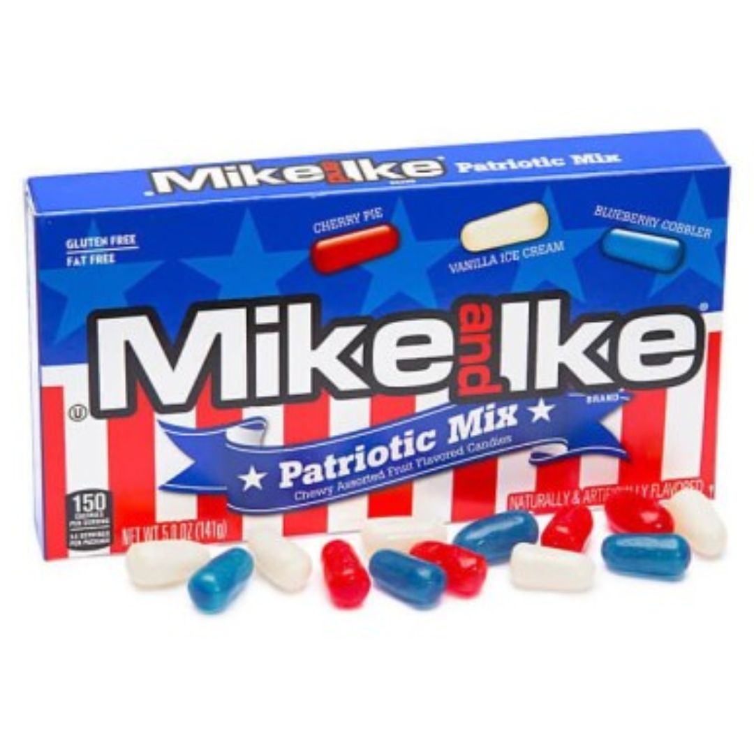Mike &amp; Ike Red, White &amp; Blue Movie Box 120g
