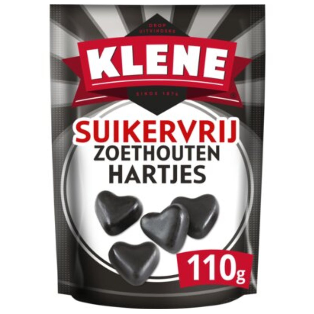 Suikervrij Zoethouten Hartjes (Sugarfree Licorice Hearts) 110g