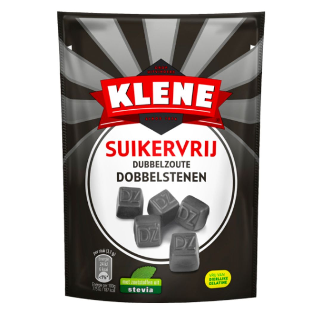 Suikervrij Dubbelzoute Dobbelstenen Drop (Double Salt Sugar Free) 110g