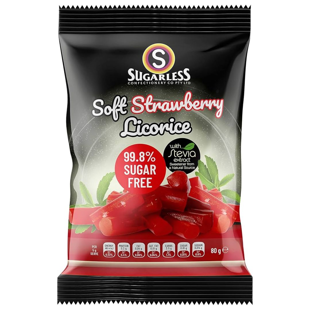 Soft Strawberry Licorice 80g