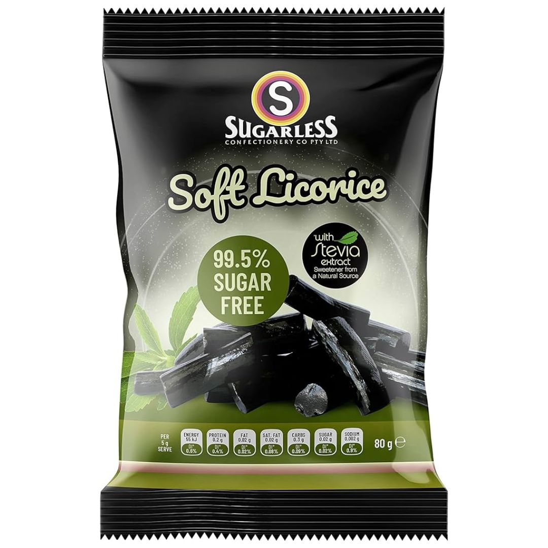 Soft Black Licorice 80g