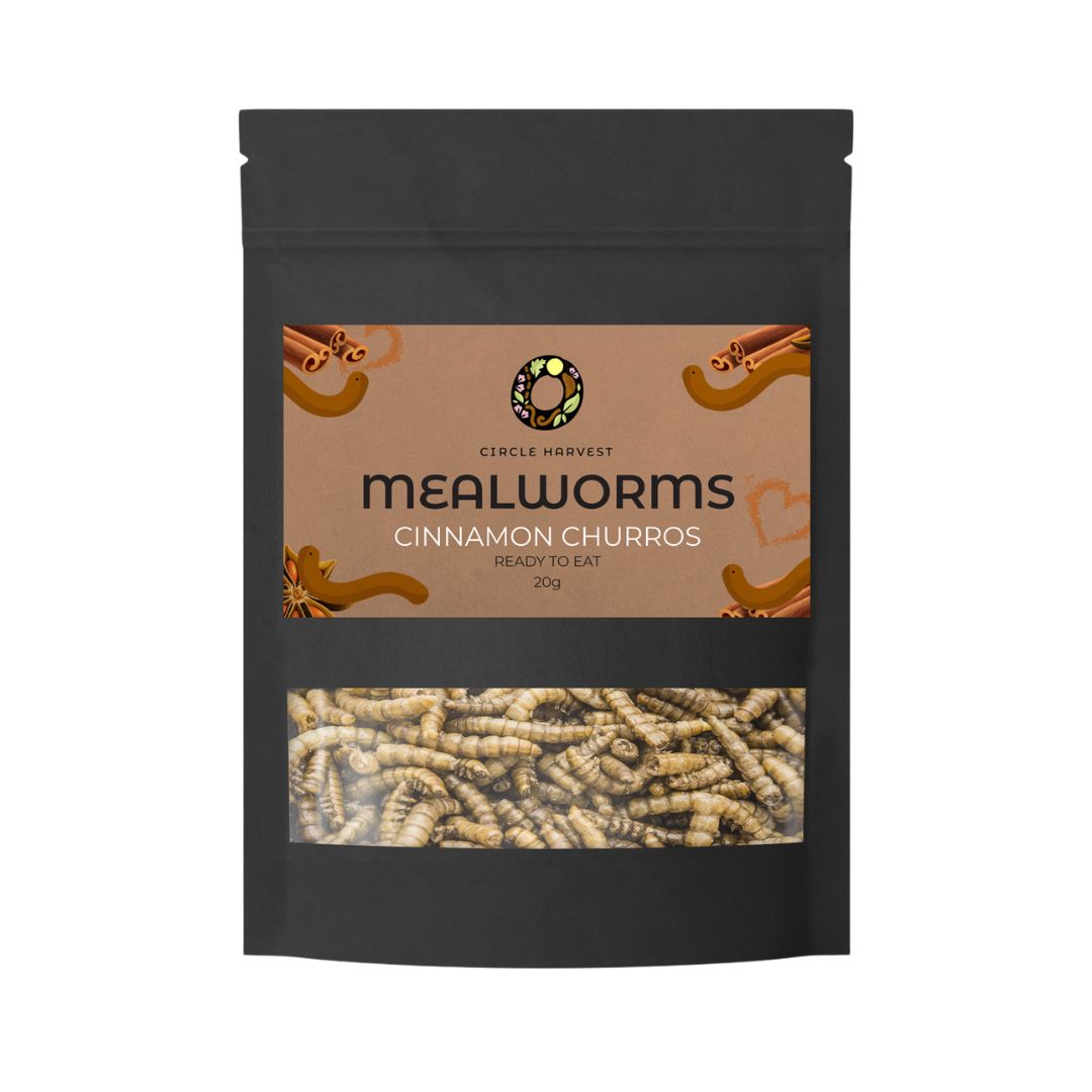 REDUCED BB MAR 25 - Snack Mealworms - Cinnamon Churros 20g