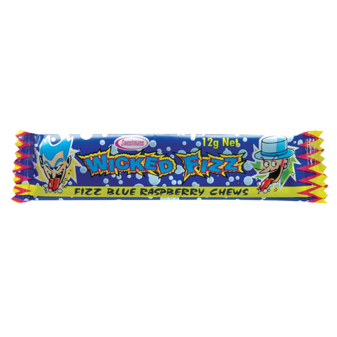 Wicked Fizz Chew Bar - Blue Raspberry