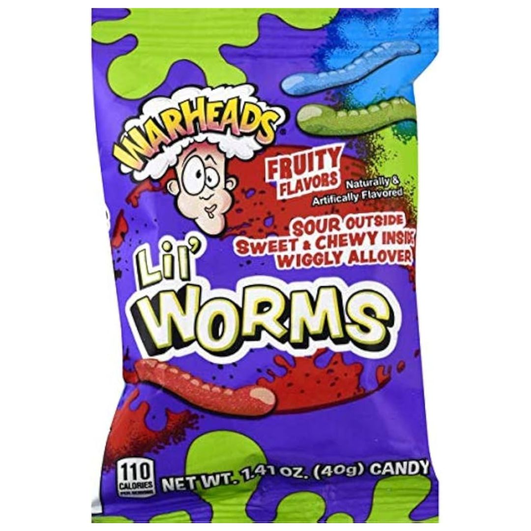 Warheads Lil Worms 40g bag