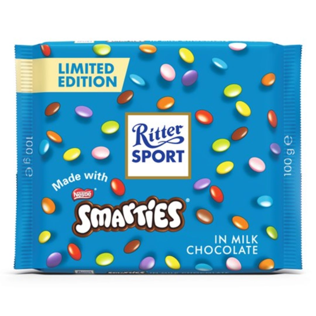 Ritter LE Smarties Milk Chocolate 100g