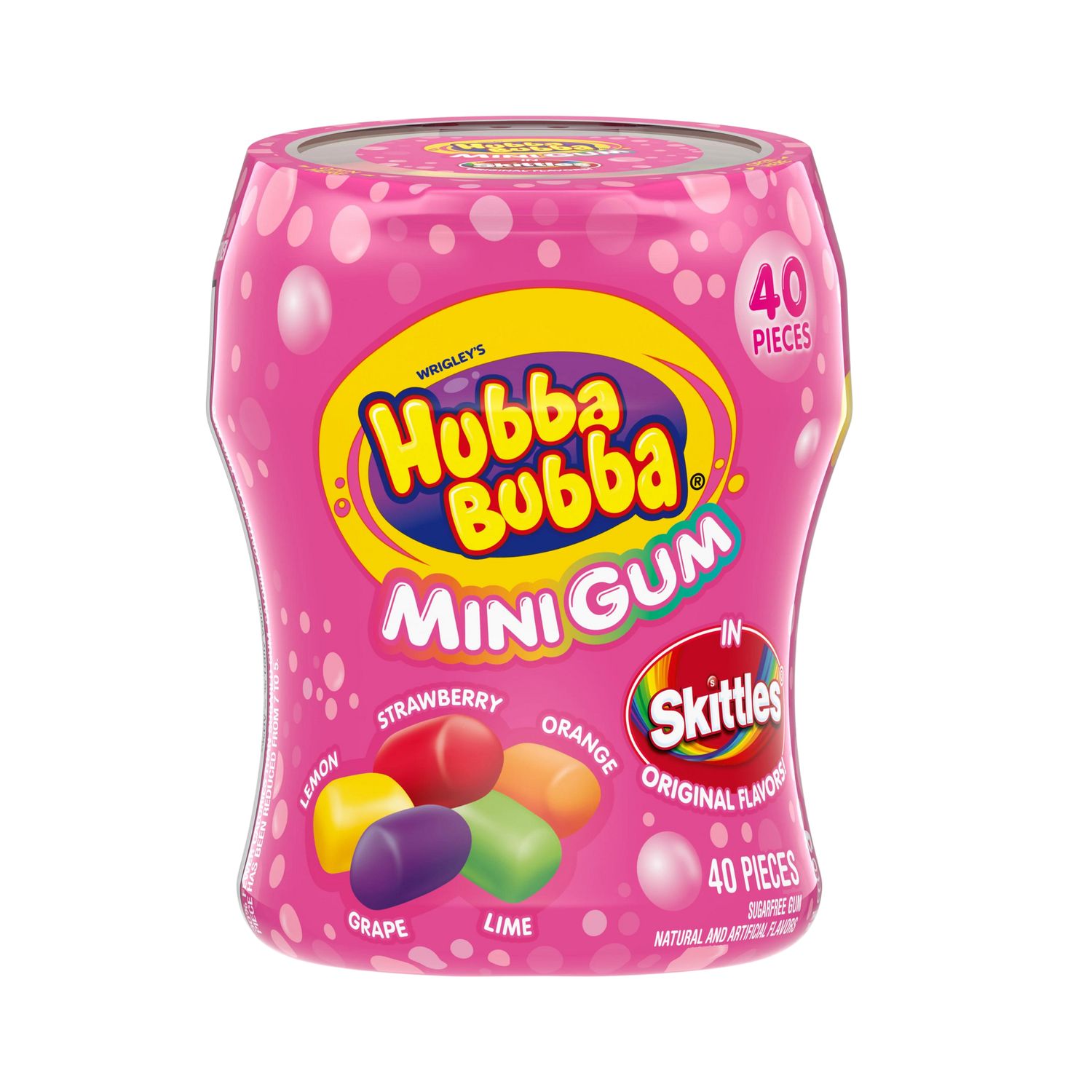 Hubba Bubba Mini Gum 40pc - Skittles