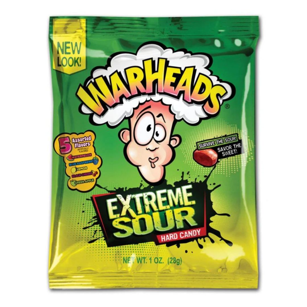 Warheads Extreme Sour Hard Candy 28g bag