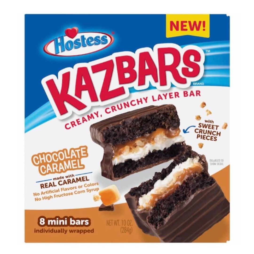 Hostess Kazbars 8pc Box - Choc Caramel
