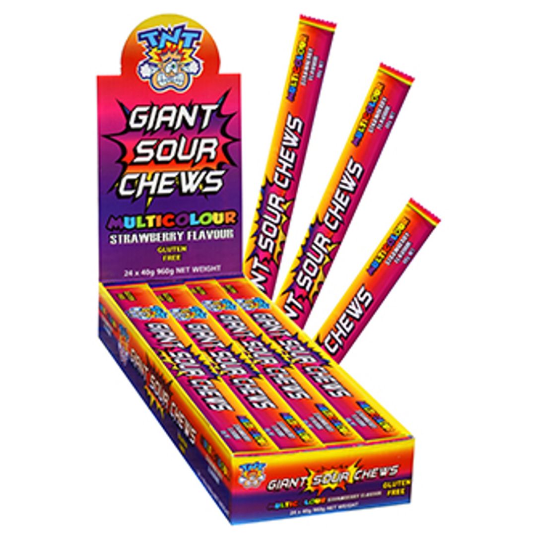 TNT Giant Sour Chew Rainbow 40g